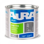 Aura ПФ-115 - Універсальна атмосферостійка алкідна емаль біла глянець 2,8кг