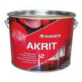Akrit 12 Eskaro - Износостойкая моющаяся полуматовая краска для стен 0,95л
