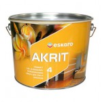 Akrit 4 Eskaro - Глубокоматовая краска для стен и потолков 9л